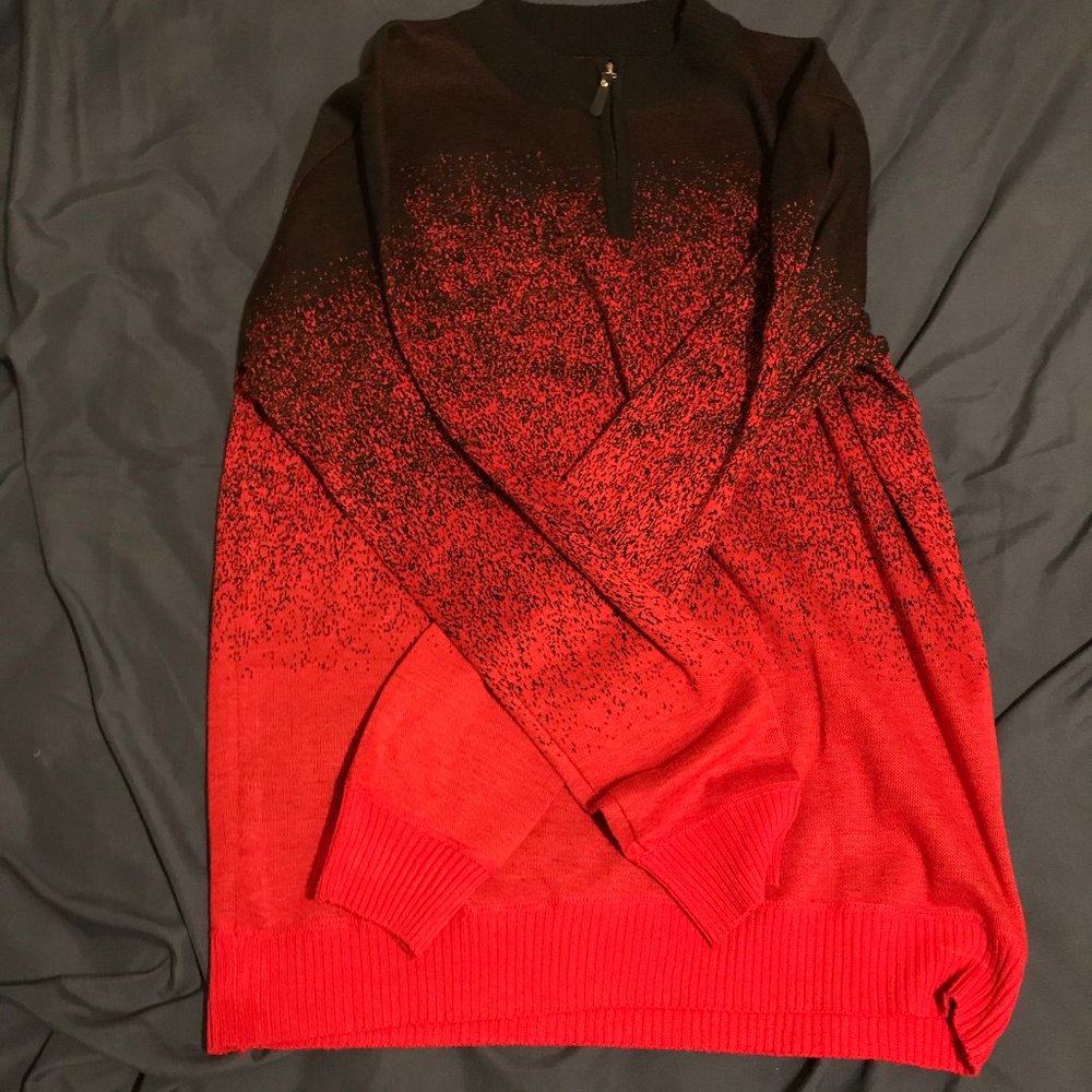 Black and Red Turtle Neck